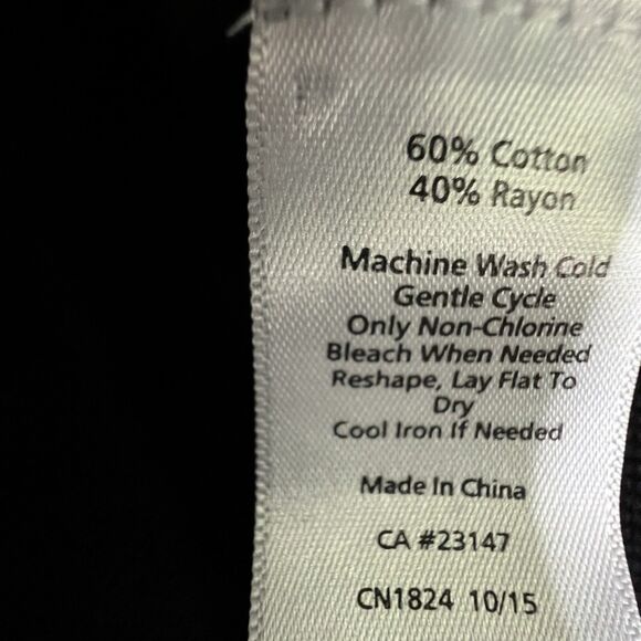 Talbots Elegant Black Carrier Blouse Women’s Size M Cotton Blend Knitted Classy - Picture 10 of 13